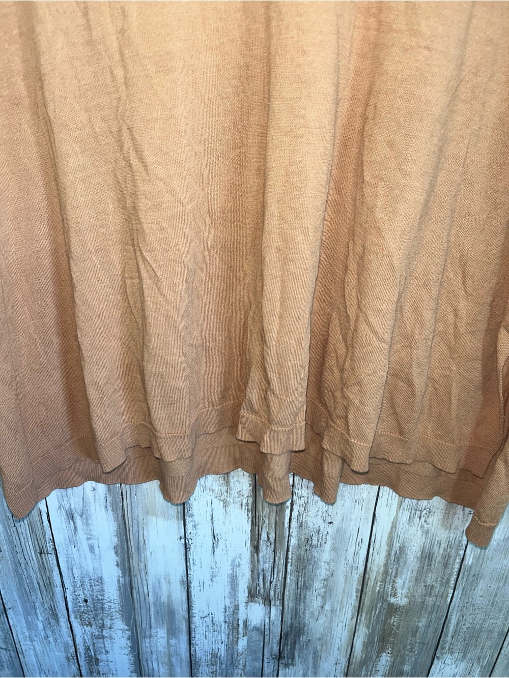 Zara Knit Polo Top L NWT Beige Oversized Collared Short Sleeve Minimalist - Picture 3 of 6
